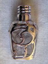  SMALL ANTIQUE SILVER FILIGREED & ENGRAVED AMERICAN SCENT / NIPPER FLASK 1878-95