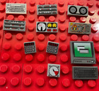 Lego 11x bedruckte Bedienfeldfliesen. 3068. 3069. 3070. Kostenloses Porto.  (P04)