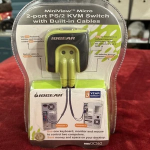 NEW Sealed IOGEAR MiniView Micro 2-port PS/2 KVM Switch Built Cables - Picture 1 of 10