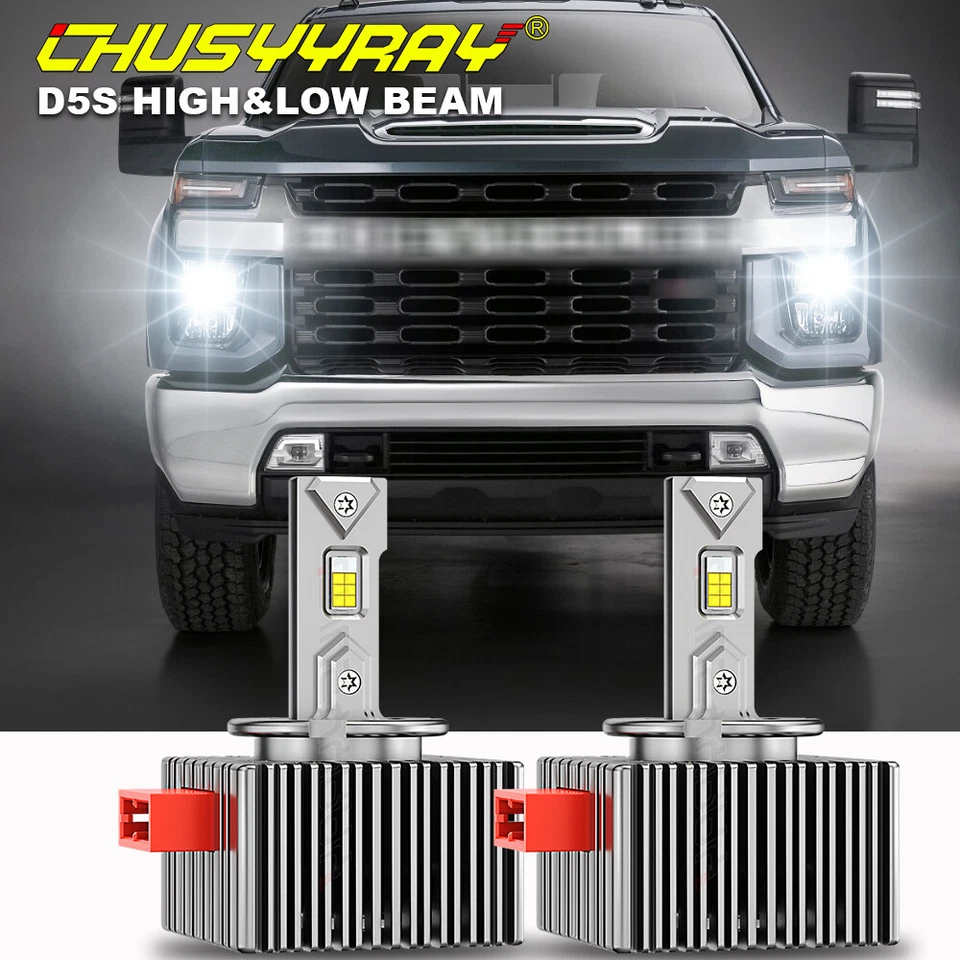 2件装D5S D5R LED大灯灯泡转换套件适用于雪佛兰CHEYENNE 2016-2018 — 第 1/4 张图片