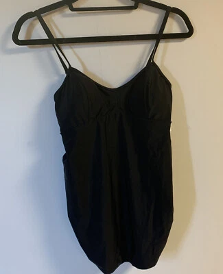 New Maternity Halter Tankini Swimsuit Top Only Size S Black - Image 1 of 4