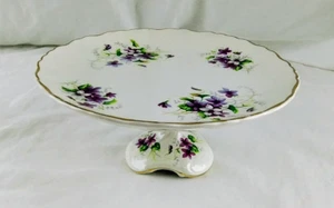 James Kent Old Foley 9" Standfuß Kuchen/Tortenplatte Staffordshire England - LESEN - Bild 1 von 10