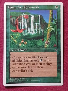 Magic The Gathering CHRONICLES CONCORDANT CROSSROADS green card MTG - Picture 1 of 2