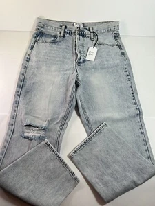 NWT! Twelve By Ontwelfth Boyfriend Jeans Womens Size 28 High Rise Light Wash NEW - Picture 1 of 12