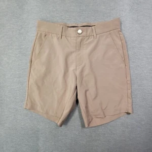 Primo Shorts Herren 28 beige solide Chino 7" Performance Stretch Golf Freizeit - Bild 1 von 9