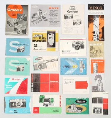 Lot of (20) Vintage Paper Brochures / Manuals (Zeiss, Leica, Voigtlander) - Image 1 of 4
