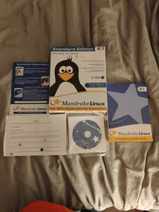 Linux Mandrake 8.0 Powerpack Operating System CIB Discs Never Opened  - Picture 1 of 5