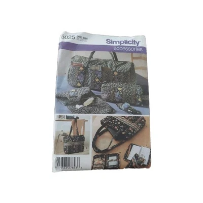 Simplicity Pattern 5025 Handbag Duffle Bag Travel Tote Phone Eyeglass Case Uncut - Image 1 of 4