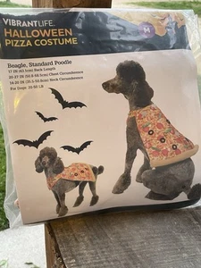 Vibrant Life Dog Pizza Halloween Costume Sz M 20-50 Lb Pizza Slice Italian Fun - Picture 1 of 11