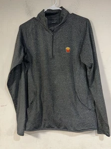 Pullover gris con logotipo de McDonalds 1/4 cremallera, grande, manga larga - Imagen 1 de 6