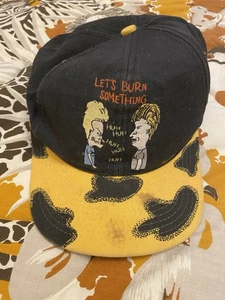 Gorra gorra vintage años 90 Beavis And Butthead MTV dibujos animados Snapback 1993 Burn Something - Imagen 1 de 6