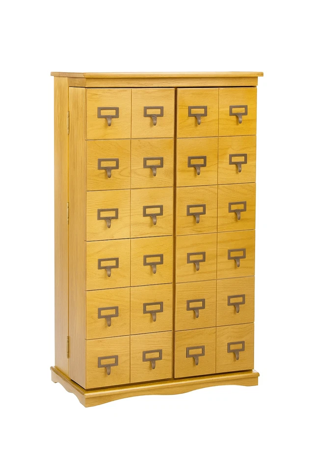 Leslie Dame CD-288 Madera de Roble Disco Compacto Multimedia DVDs CD Gabinete de Almacenamiento Foto 1 de 1