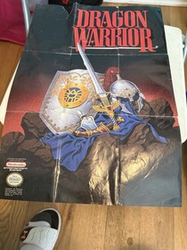Dragon Warrior Dungeon Map Strategies Foldable Poster NES Nintendo Manual Only 