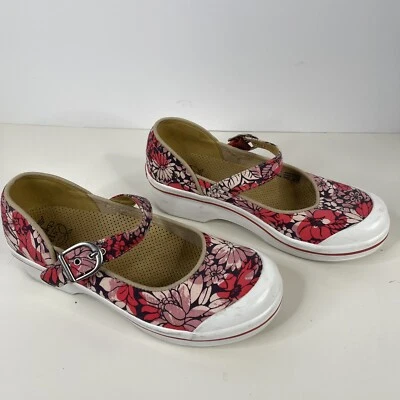 Dansko Mujer Talla 37 EE. UU. 6,5-7 Valerie Vegana Mary Janes Lona Floral Foto 1 de 4