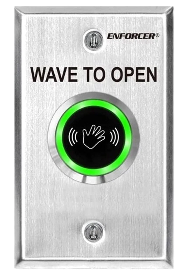 Seco-Larm SD-9263-KSQ Outdoor Wave-to-Open Sensor-Single-Gang with English Mess - Image 1 of 4