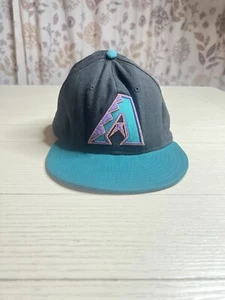 Gorra de béisbol vintage Arizona Diamondbacks New Era ajustada negra y verde azulado - Imagen 1 de 7