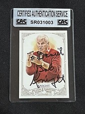 BOB KNIGHT 2012 TOPPS ALLEN & GINTER SIGNED AUTOGRAPHED CARD CAS AUTHENTIC