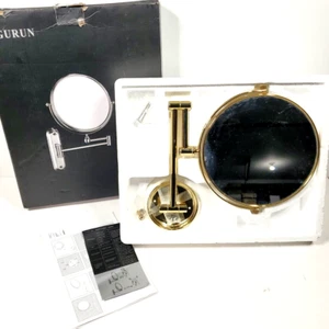 GURUN 8 inch Double-Sided Wall Mount Makeup Mirror with 10x Magnification - Picture 1 of 8