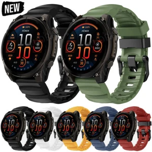 Correa de reloj de silicona de ajuste rápido para Garmin Fenix 3HR 5 5X 6 6X Pro E 8 7 7X - Imagen 1 de 81