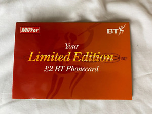 The new BT Phonecard Limited edition 1K Daily Mirror prize in collectors folder