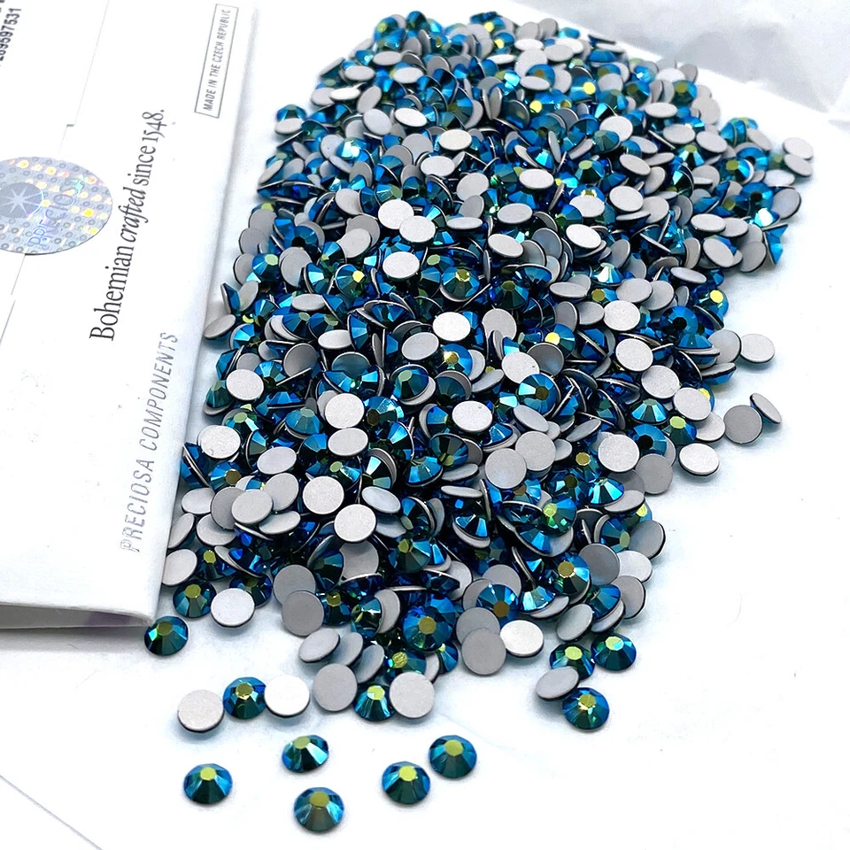 Preciosa MAXIMA Cristal Flatbacks Estrás Arte en Uñas 144 Verde Esmeralda AB Foto 1 de 2