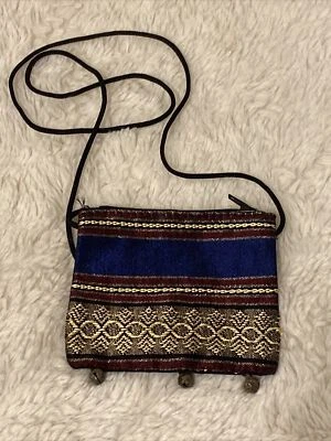 Bandolera Monedero Portatarjetas de Identificación Tela Cremallera Hecho a Mano Bolsillo Regalo Foto 1 de 4