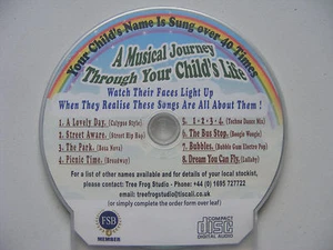 Children's Personalised CD's, Letters A-D - Picture 1 of 51