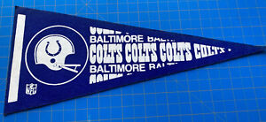 Vintage Soft Felt 12” Inch Pennant Flag Baltimore Colts NFL Football