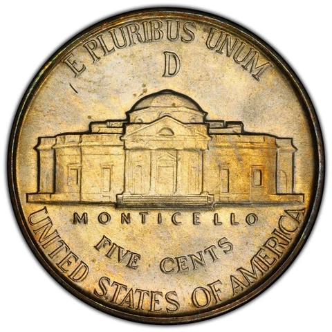 1943-D/D 5C PCGS MS66FS RPM Ultra Rare 6FS RPM Jefferson Silver War Nickel Gem Cover