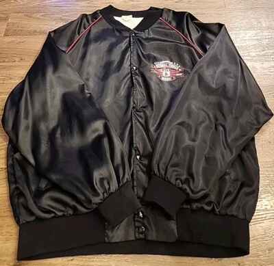 Винтажный NFR National Finals Родео 1991 Черный Атласный Мужской XXXL | Поврежден См. Фото - Изображение 1 из 4