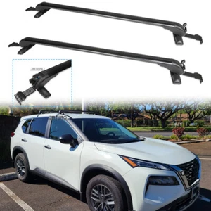 43.3" Top Roof Rack Cross Bar Luggage Carrier w/ Lock For Nissan Rogue 2008-2023 - Picture 1 of 22