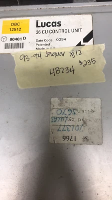 Módulo de control motor DBC 12512 Jaguar XJ12 2 PA 1993-1994 Foto 1 de 2