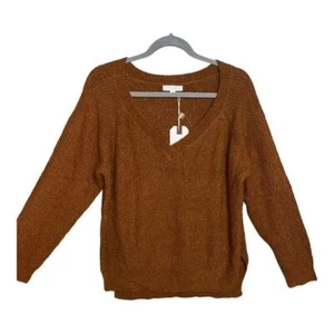 Suéter Día a Día Azul Pimienta Marrón Chocolate Cuello en V Talla M Nuevo con Etiquetas - Imagen 1 de 8