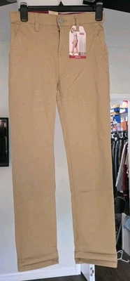 Levi's 502 Regular Juvenil Niño Reg. Jeans Chinos Cónicos, Talla 12 Caqui 26x27 Nuevos Foto 1 de 4