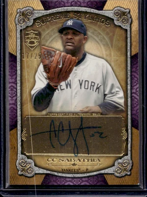 2013 Topps Supreme стилизации Auto C.C. Sabathia #SS-CC фиолетовый /25  - Изображение 1 из 2