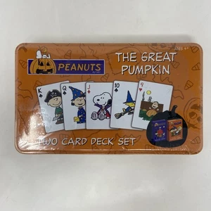 Peanuts - Great Pumpkin Two Card Deck Set Collectible Tin New Sealed - Bild 1 von 2