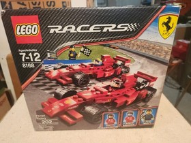 LEGO Racers 8168 Ferrari Victory, Manual, Box & and extra Television Crew Bonus