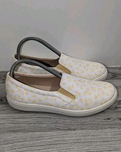 Hotter Tara Slip On Canvas White/Yellow Floral Shoes Size UK 7.5 - Picture 1 of 5