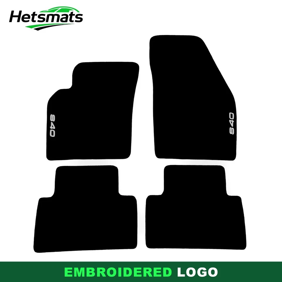 For Volvo S40 2004-2012 Custom Black Velour Carpet Car Floor Mats Liners — 第 1/4 张图片