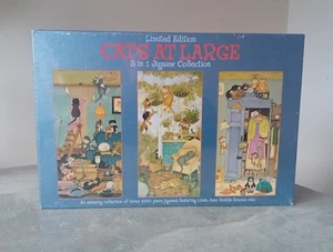 Rompecabezas Cats At Large 3 en 1 colección 1000 piezas nuevo Linda Jane Smith - Imagen 1 de 11