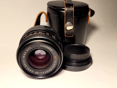 RARO M42 Carl Zeiss Jena Flektogon ROJO MC 2,4/35 COMO NUEVO Lente f2.4 35 mm Foto 1 de 4
