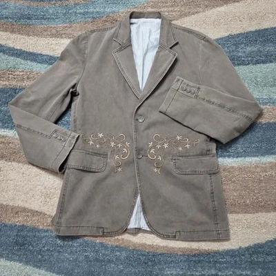 Куртка блейзер Apricottree XL коричневая с вышивкой хлопок сделано в Турции - Изображение 1 из 4