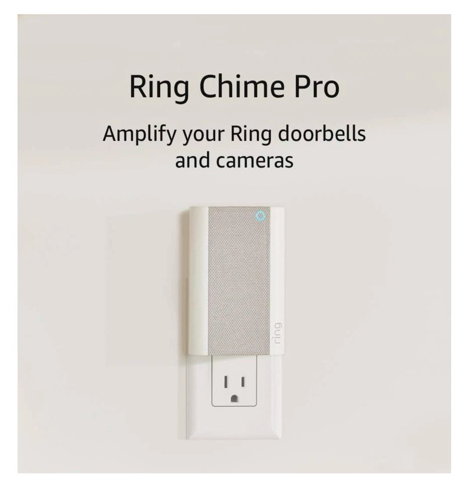 A Set of 2 Ring Chime 2nd Generation 5F67E9 Plug In Chime for Ring Devices