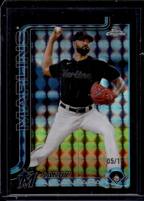 2025 Topps Chrome Black Geometric Refractors #126 Sandy Alcantara 5/10 - Image 1 of 2