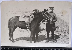 Cariñosos hombres jóvenes guapos con caballo chicos atractivos foto antigua #4568 - Imagen 1 de 3