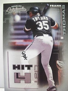 2002 DONRUSS ORIGINALS HIT LIST FRANK THOMAS # HL12  266/1500  BOX # 48