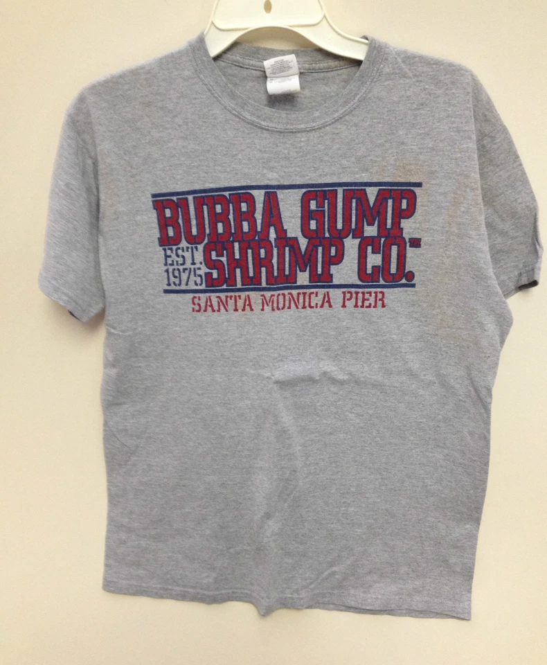 Футболка BABBA GUMP размер средний серый без отверстий или разрывов винтажный 100% хлопок - Изображение 1 из 1