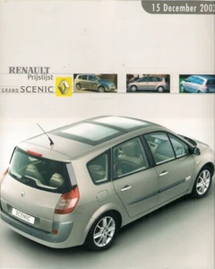 Renault Grand Scenic Prices & Options 2003-2004 Dutch Market Foldout Brochure - Picture 1 of 2