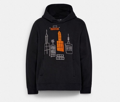 Felpa con cappuccio Coach X Jean Michel Basquiat nuova con etichetta