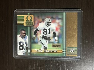 1999 Pacific Omega Gold TIM BROWN /299 NICE 90s SP Oakland Raiders